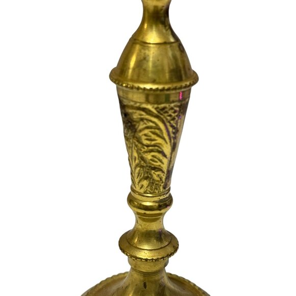 Vintage Elegant Expressions Solid Brass Candlestick Holder - Picture 4 of 7